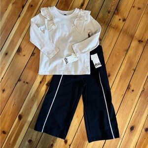 Kids Cream Ruffle Set